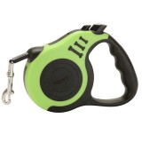 Lesa retractabila cu maner ergonomic, buton de franare, tip banda, Lungime 5m, Greutate Maxima 15Kg, Verde, Ropet