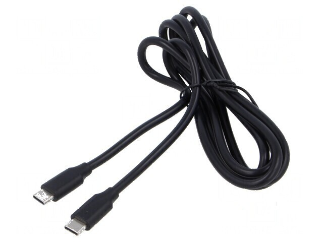 Cablu USB 2.0 USB C 1,5m negru PVC 60W