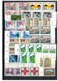 Austria - Lot timbre neuzate, anii 1990, cu dubluri