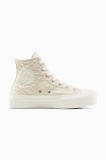 Converse teniși Chuck Taylor All Star Lift culoarea bej, A13523C