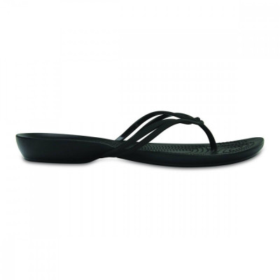 Slapi Crocs Isabella Flip Negru - Black/Black foto