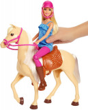 Cumpara ieftin Barbie Set Papusa Cu Cal, Mattel