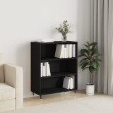 VidaXL Bibliotecă, negru, 69,5x32,5x90 cm, lemn compozit