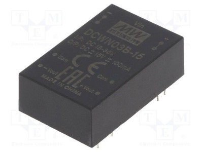 Convertor DC/DC 3W MEAN WELL 18-36VDC la 15VDC/-15VDC foto