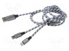 Cablu USB 2.0 High Speed LOGILINK 1,2m alb textil