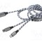 Cablu USB 2.0 High Speed LOGILINK 1,2m alb textil