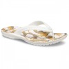 Șlapi Crocs Crocband Printed Flip Alb - White/Multi, 36 - 39, 41 - 43, 45, 46, 48