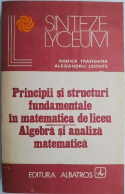 Principii si structuri fundamentale in matematica de liceu. Algebra si analiza matematica &amp;ndash; Rodica Trandafir, Alexnadru Leonte foto