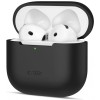 Husa Silicon Tech-Protect Neagra pt. Apple AirPods 4, Protectie Anti-soc, Anti-zgarieturi