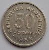 Argentina, 50 Centavos 1952, America Centrala si de Sud