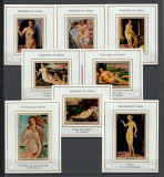 Ajman.1971 Venus in pictura-Bl. nedantelate DP.8, Arta, Nestampilat
