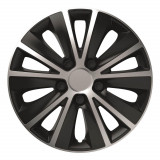 Capac roata auto Versaco Rapide 15 inch, negru argintiu, pentru jante din otel, ABS rezistent, montaj rapid, 1 bucata, protectie impotriva murdariei s