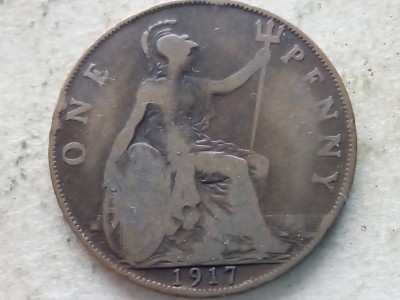 MAREA BRITANIE-1 PENNY 1917 foto