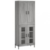 Dulap inalt, gri sonoma, 69,5x34x180 cm, lemn compozit