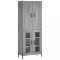Dulap inalt, gri sonoma, 69,5x34x180 cm, lemn compozit