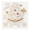 Autocolante Decorative Crăciun, Mos Crăciun, Corp Transparent, Detalii Roșii și Aurii, Cadouri și Ornamente, Dimensiuni 18x23cm, Oem