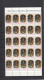 ROMANIA 1970 LP 724 - 150 DE ANI DE LA NASTEREA LUI A.I.CUZA BLOC DE 25 MNH, Nestampilat
