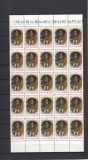 ROMANIA 1970 LP 724 - 150 DE ANI DE LA NASTEREA LUI A.I.CUZA BLOC DE 25 MNH, Nestampilat