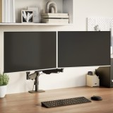 VidaXL Braț monitor dublu pentru ecran max. 27 inch arc cu gaz 20 kg