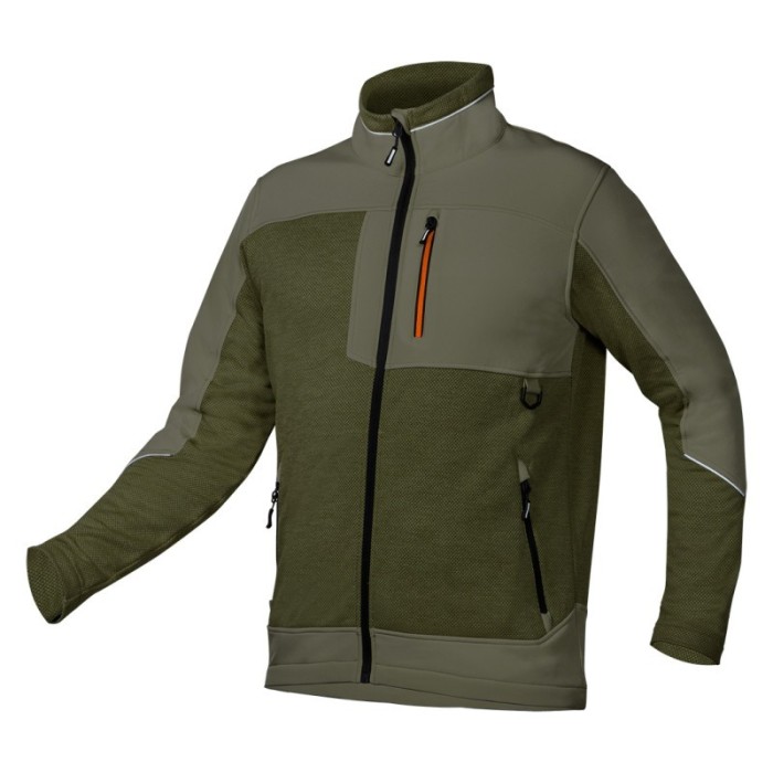 Jacheta OUTDOOR softshell, verde HardWork ToolsRange