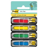 Cumpara ieftin Index sageata Post-it 11.9 mm x 43.2 mm 4 culori asortate in dispenser 24 file/culoare Index Post-It 3M Sageata plastic 4 culori