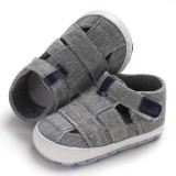 Sandalute gri inchise in fata (Marime Disponibila: 3-6 luni (Marimea 18