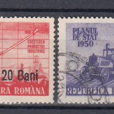 ROMANIA 1952 LP 303 PLANUL DE STAT SUPRATIPAR SERIE STAMPILATA