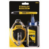 Rola linie de creta STANLEY&reg; FATMAX&reg; 30 m cu creta albastra si marker negru HardWork ToolsRange