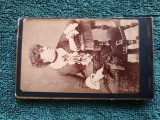 FOTOGRAFIE DE EPOCA anii 1880 , atelier TIEDGE -VIS A VIS HOTEL MURGULESCU ,PLOEST .Distinsa doamna .