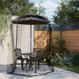 VidaXL Plasa de tantari pentru umbrela 220 ochiuri negru &Phi;330x250 cm