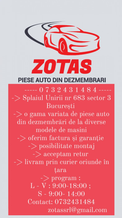 Piese auto din Dezmembrari