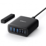 Incarcator Statie Anker, 112W, 3A, 3 x USB-A - 3 x USB-C, Negru A2154G11