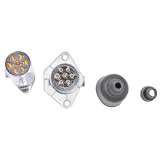 Fisa si priza 24V pentru remorca, metal, 6+1 pini