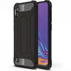 Husa Samsung Galaxy A10 Silicon Antisoc Negru Hybrid Armor foto