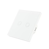 Cumpara ieftin Intrerupator dublu cu touch Brius&trade;, cu nul, sticla securizata, ignifug, indicator LED noapte/zi, rezistent la zgarieturi si anti-amprente, ideal pentr