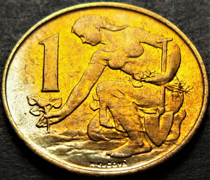 Moneda 1 COROANA - RS CEHOSLOVACIA, anul 1990 * cod 2000 B = patina frumoasa