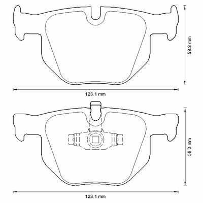 Placute frana BMW Seria 5 (E60), Seria 6 (E63, E64) SRLine parte montare : Punte spate foto