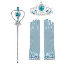 Set coronita + bagheta + manusi fetite printese Disney Frozen Elsa si Anna foto
