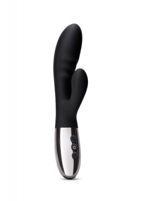 Vibrator Rabbit Le Wand Blend, 15 Moduri Vibratii, 6 Intensitati Viteza, Silicon, USB, Negru, 20 cm foto