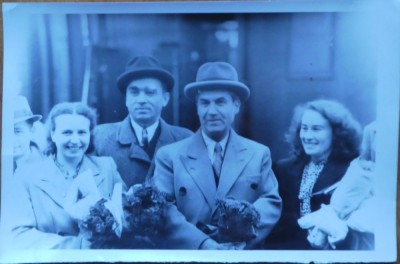 Primirea ministrului Petre Constantinescu Iasi in gara Timisoara, septembr. 1945 foto