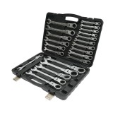 Set 22 chei combinate cu clichet articulate CrV 6-32 mm Breckner
