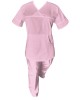 Costum Medical Pe Stil, Roz Deschis cu Elastan, Model Sanda - M, M