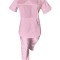 Costum Medical Pe Stil, Roz Deschis cu Elastan, Model Sanda - M, M