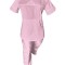 Costum Medical Pe Stil, Roz Deschis cu Elastan, Model Sanda - S, XL