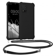 Husa Kwmobile pentru Xiaomi Mi 10 Lite 5G, Silicon, Negru, 53062.01