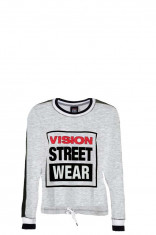 Bluza Vision Street Wear Batwing Gri /Negru foto
