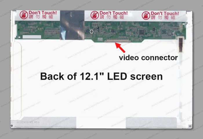 Display 12.1 &quot; WXGA (1280x800) LED 40 pin LCD type 4 cod LTN121AT06