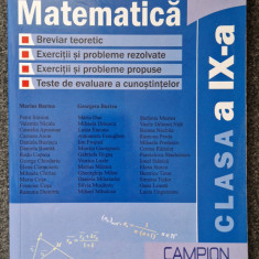 MATEMATICA M1 CLASA A IX-A Breviar, exercitii rezolvate, propuse, teste - Burtea