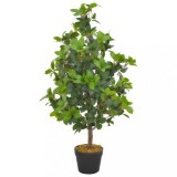 VidaXL Plantă artificială dafin cu ghiveci, verde, 90 cm