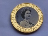 506. Moneda Jersey 50 pence 2012 (Diamond Jubilee, Queen Elizabeth II)